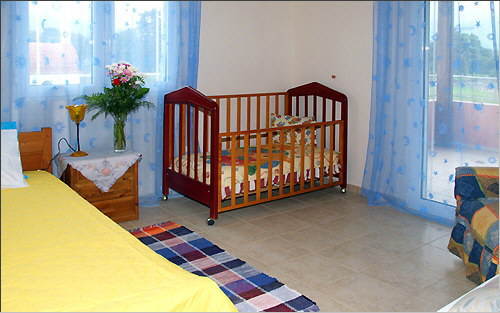 Single bed and child's bed